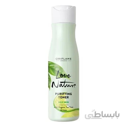 تونر صورت تی تری و لیمو لاونیچر Love Nature مناسب پوست چرب