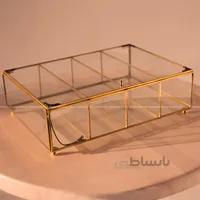 باکس شیشه ای مستطیل چهار قسمتی