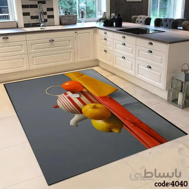 فرشینه اشپزخانه طرح چایی لیمو 4040
