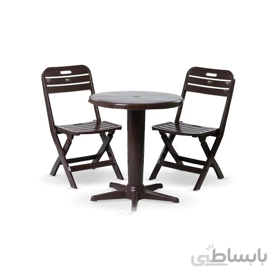 ست میز و صندلی تراس صبا پلاستیک کد ۱۰۹/۲۰۲ ۲ نفره
