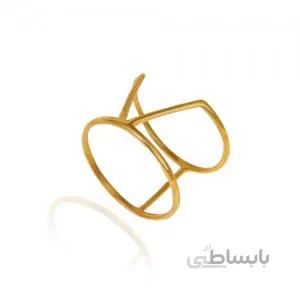 انگشتر طلا طرح هندسی کد CR456