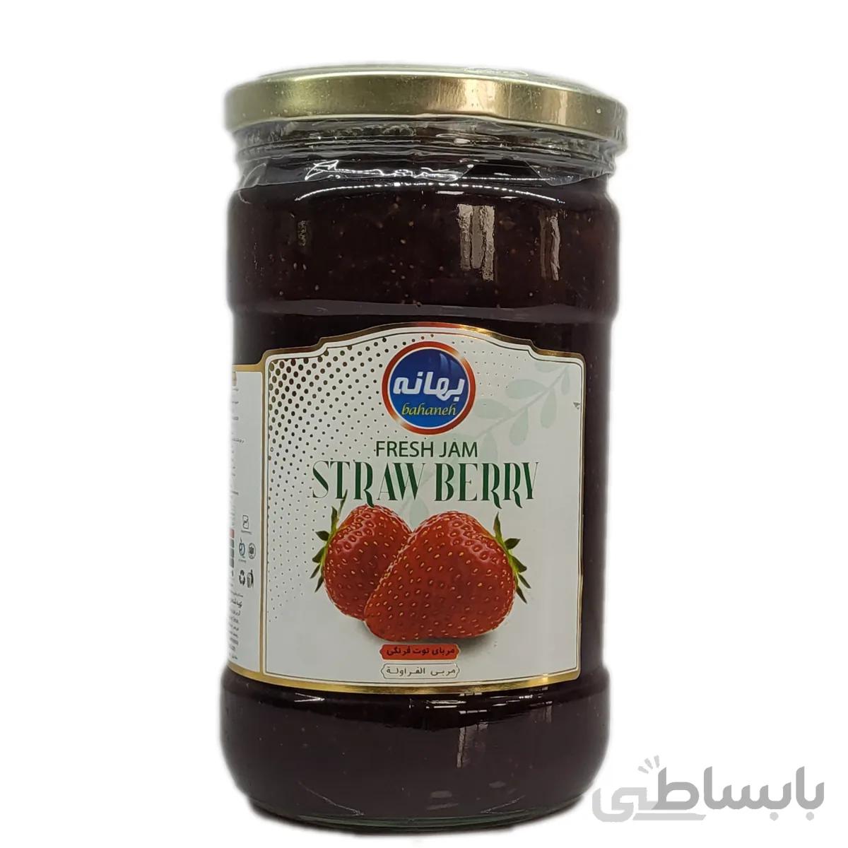 مربا توت فرنگی 800 گرم بهانه بسته 12 عددی