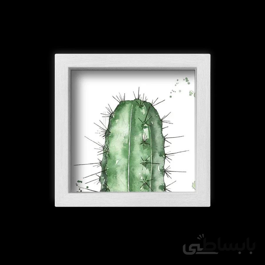 تابلو کاکتوس تکنیک آبرنگ
