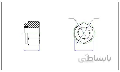 مهره کاسه نمد دار M5