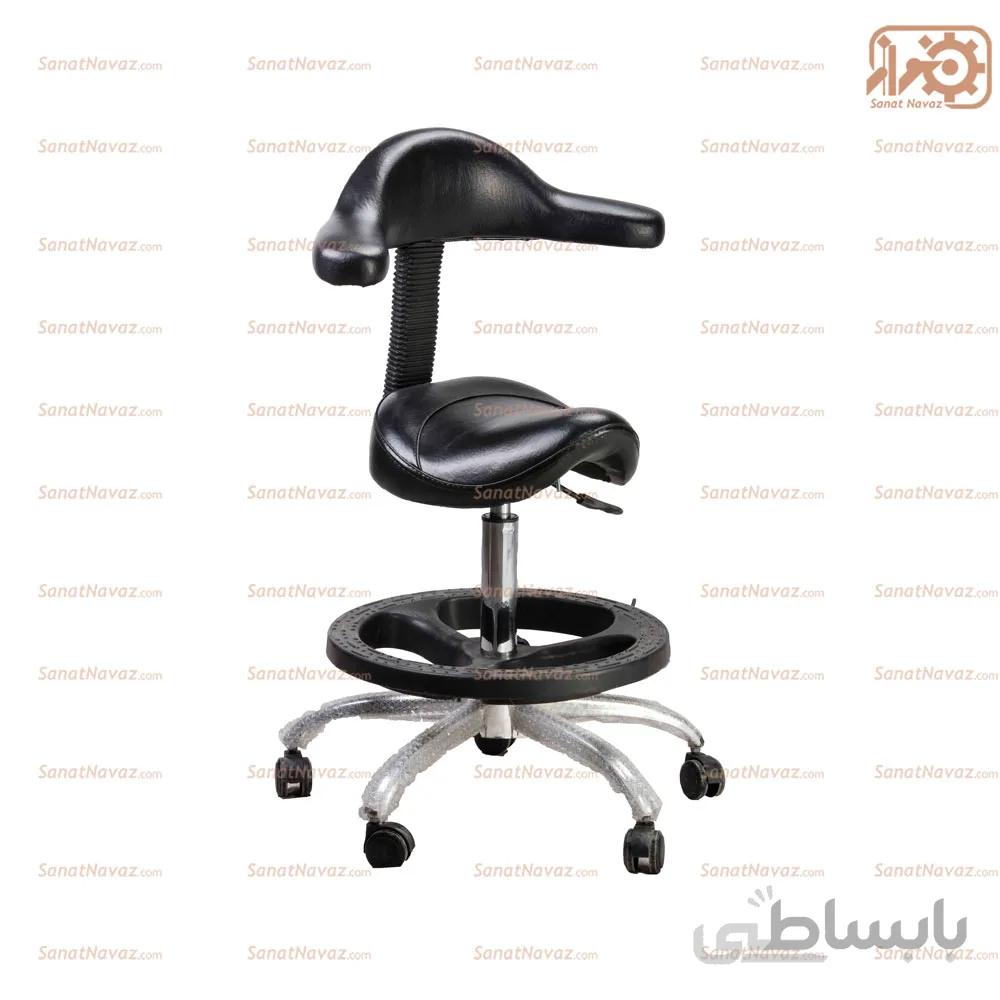 صندلی تابوره زین اسبی با پشتی کابویی استادکار 3214