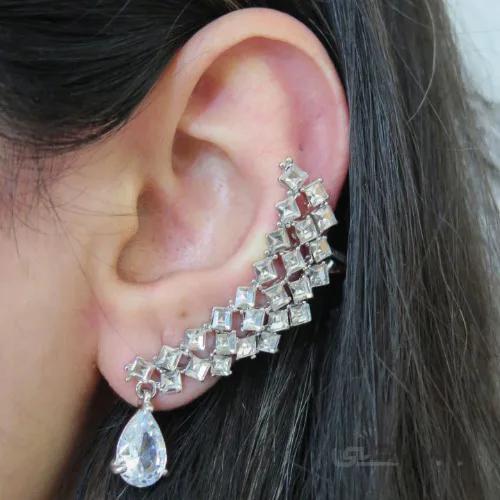 گوشواره لاله گوشی نقره ای
