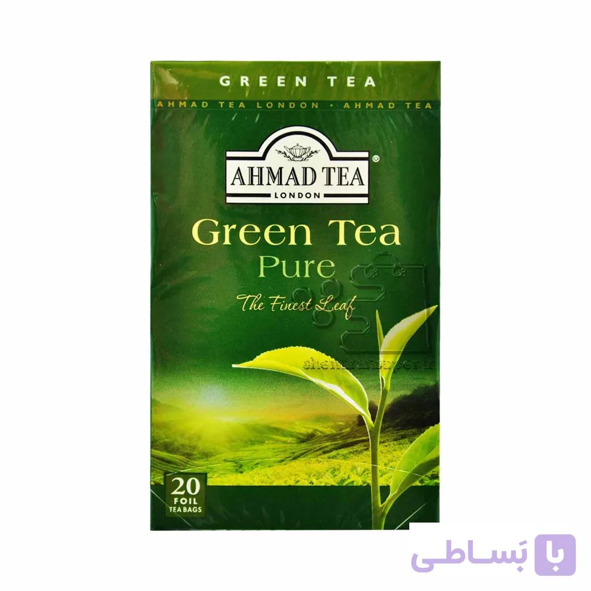 چای سبز خالص کیسه ای ۲۰ عدد احمد – ahmad tea