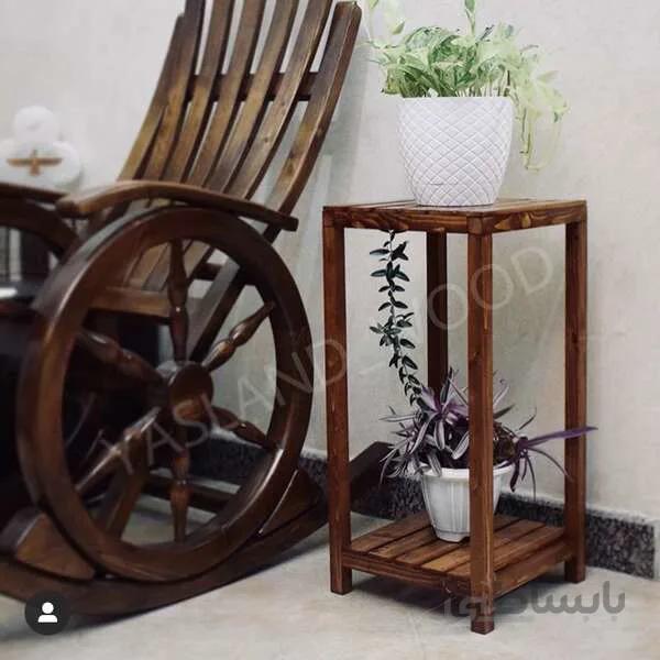 استند چوبی دو طبقه