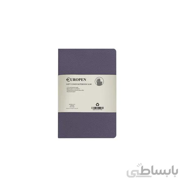 دفتر یوروپن مدل NOTEBOOK SOFTCOVER SLIM بنفش پاسیتلی