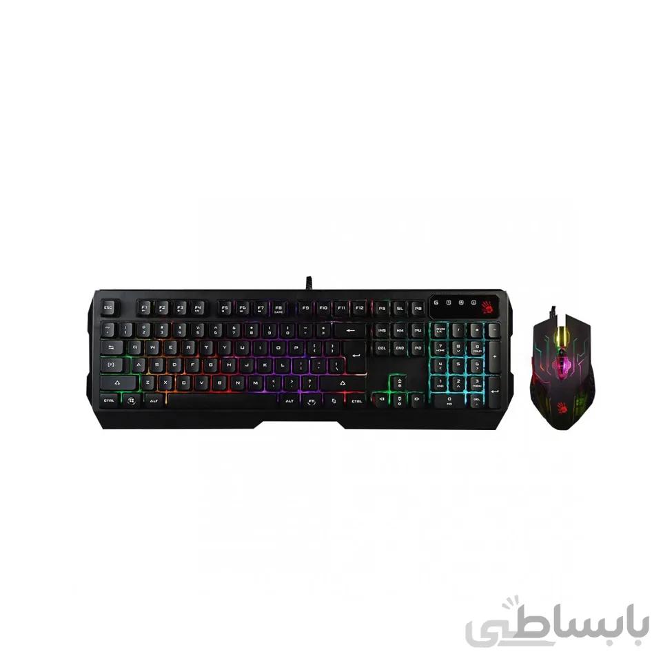 کیبورد و ماوس باسیم گیمینگ ای فورتک Q1300 ا A4tech Q1300 Wired Gaming Keyboard and Mouse