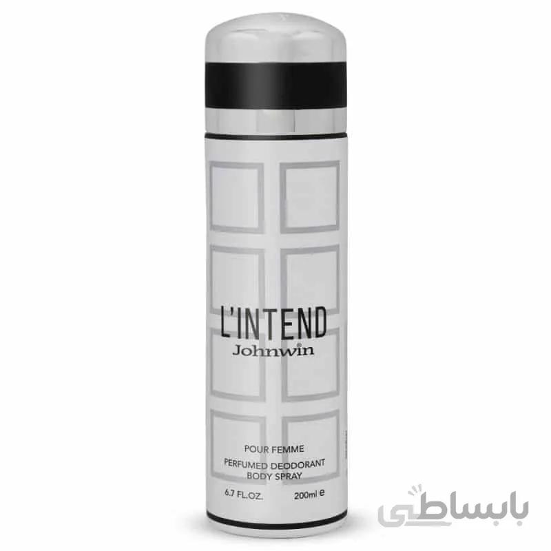 اسپری دئودورانت زنانه جان وین مدل L’intend حجم 200 میلی لیتر ا John Wayne L'intend Women's Deodorant Spray 200ml