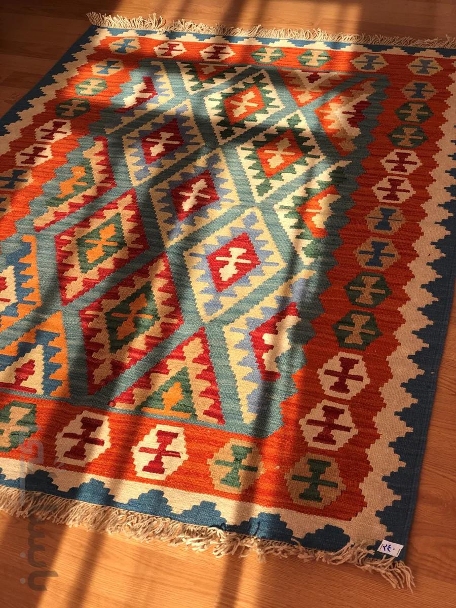 گلیم دو رو دستبافت رج CODE 240 H ا Persian handmade kilim