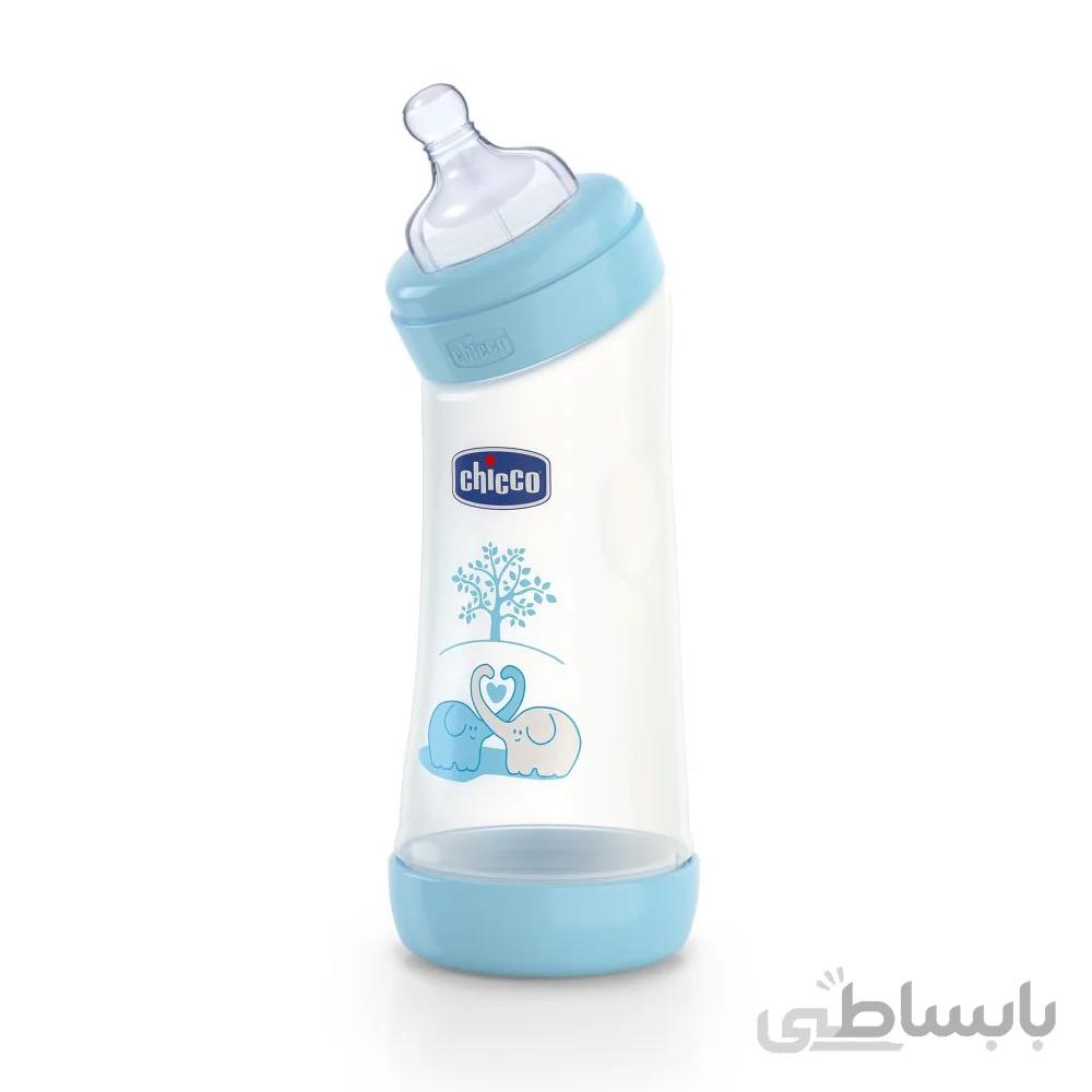 شیشه شیر ول بی اینگ زاویه دار لاتکس چیکو گنجایش 250 میلی لیتر ا Chicco Well-Being Angled Bottle Latex 250ml 0m