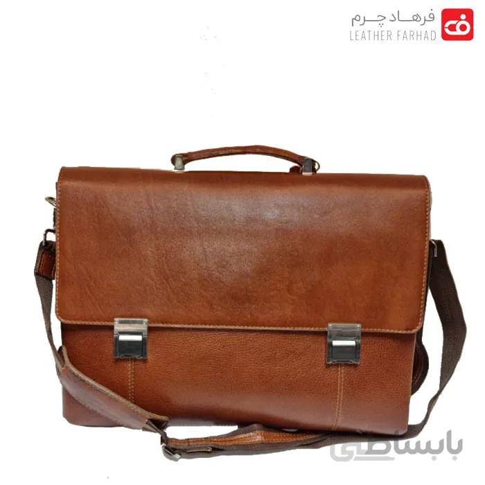 کیف اداری دو قفل چرم طبیعی تبریز کد 251380