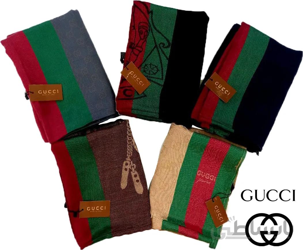 شال چهار فصل Gucci | گوچی وارداتی کد 182 - طوسی