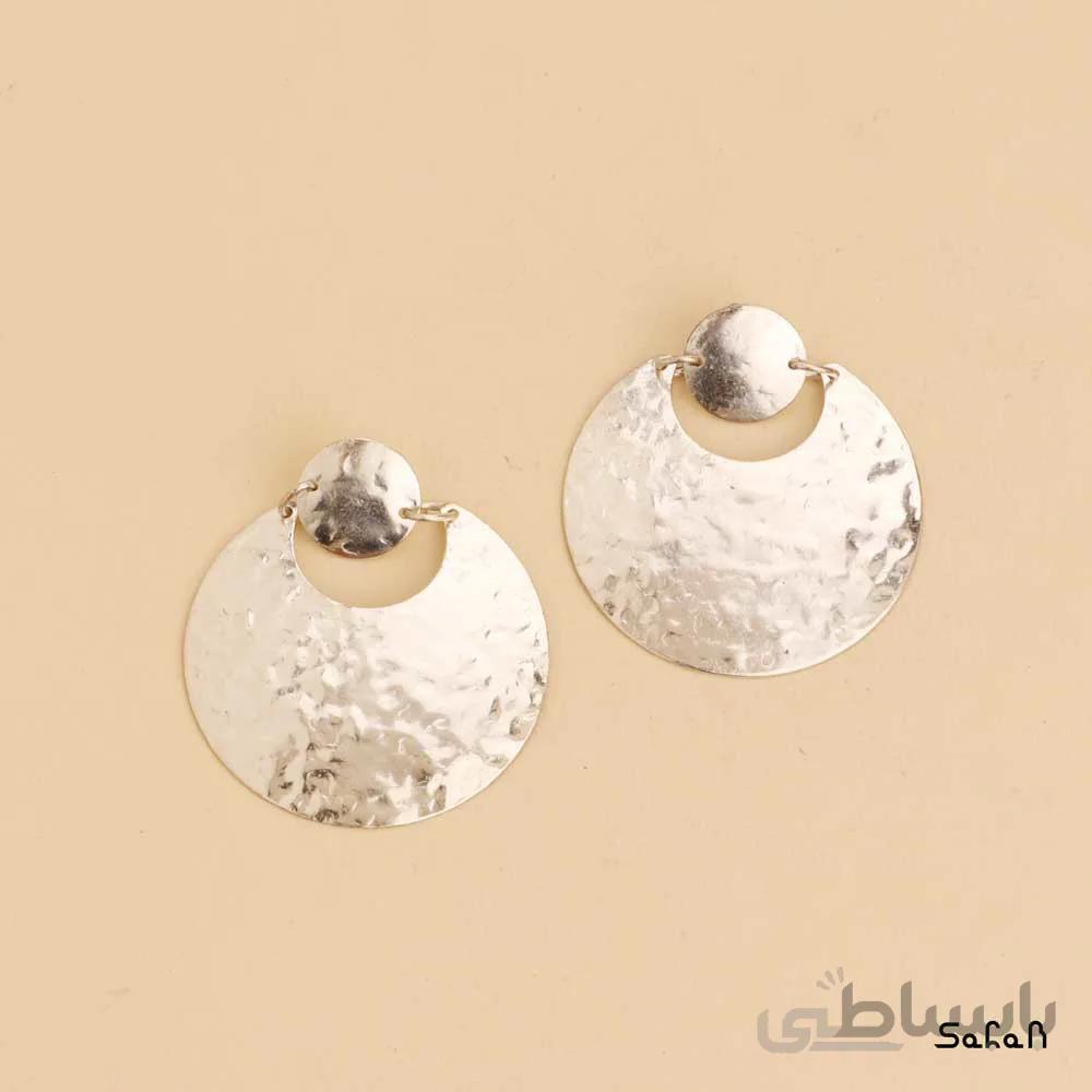 گوشواره هندی تخته ایی برنجی پولکی کد 306120