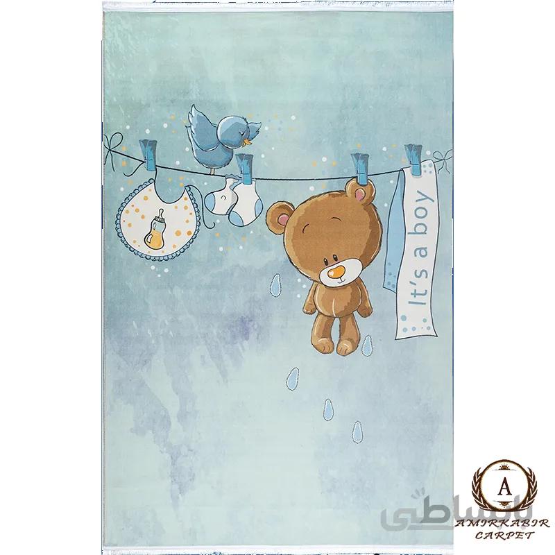 فرش کودک طرح خرس تدی