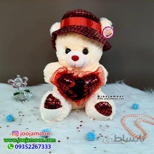 عروسک خرس قلب به دست ولنتاین
