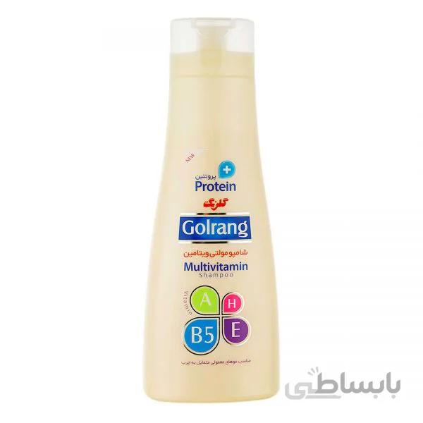 شامپو مولتی ویتامین و پروتئین موی چرب 400 گرمی گلرنگ