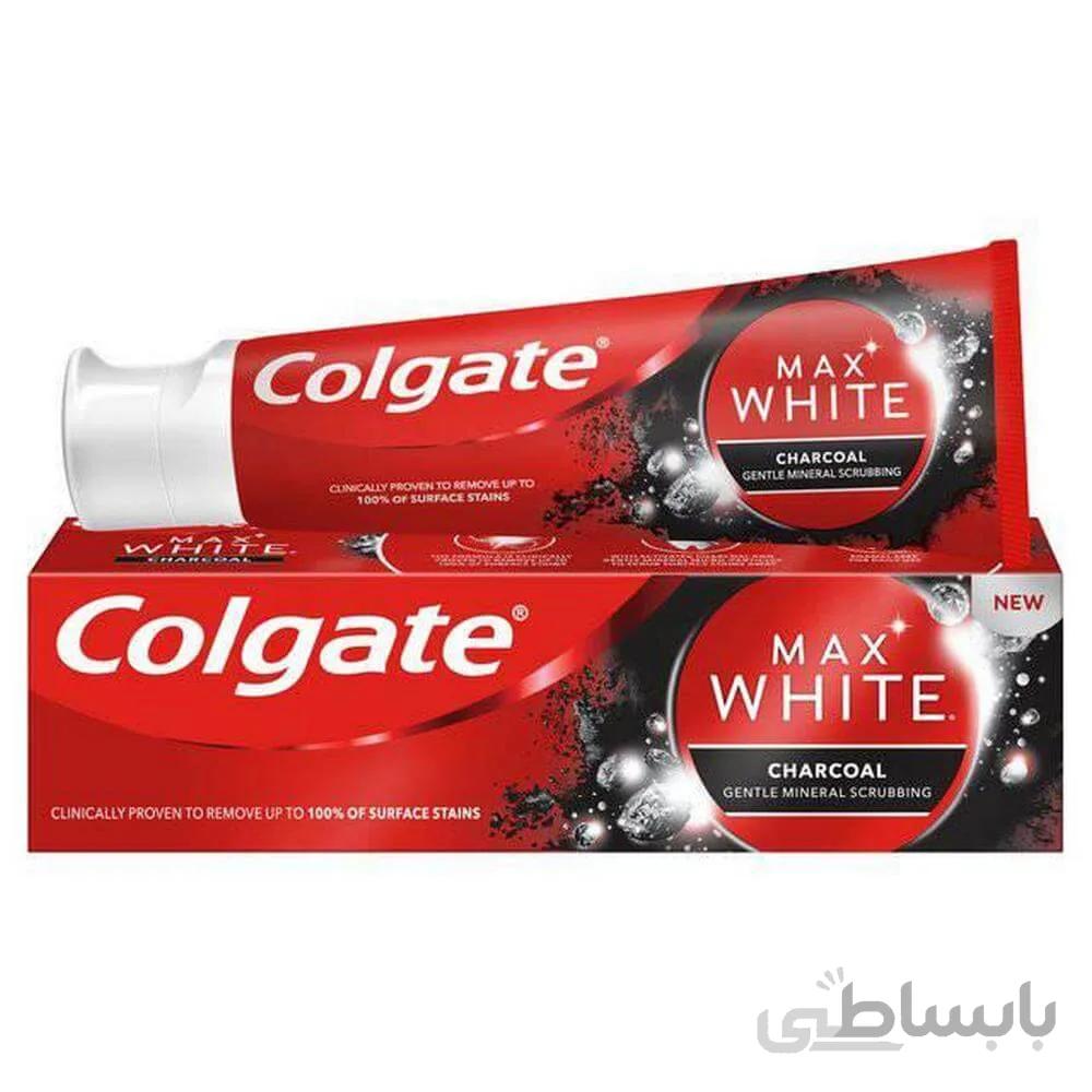 خمیردندان زغالی کلگیت Optic white charcoal حجم ۵۰ میلی