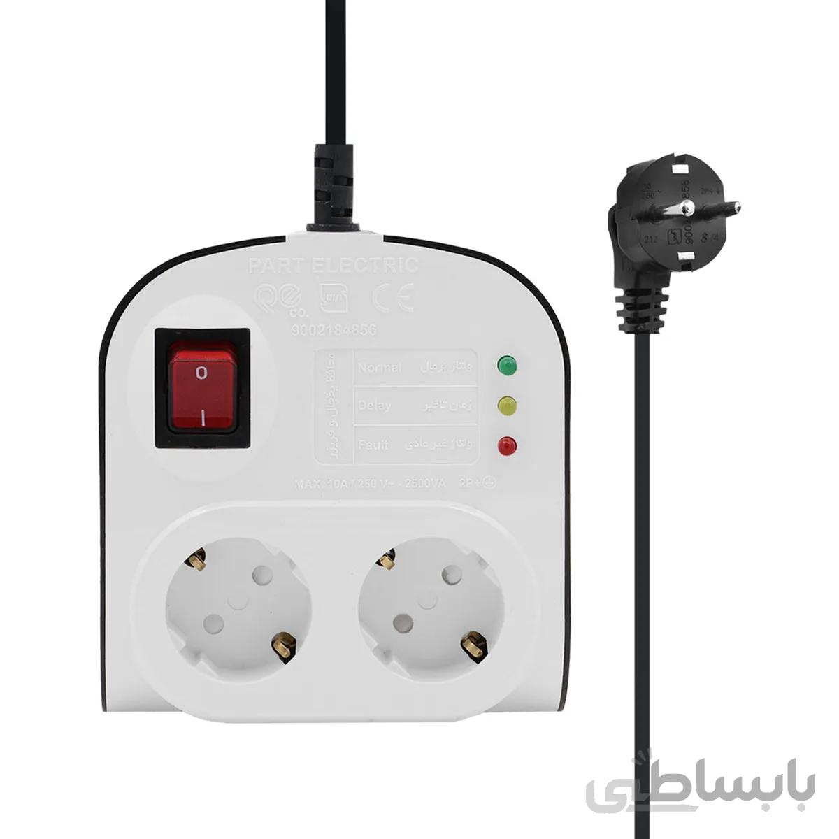 چند راهی برق آنالوگ ارت دار 2 خانه 1.8 متری با کلید پارت الکتریک مدل Part