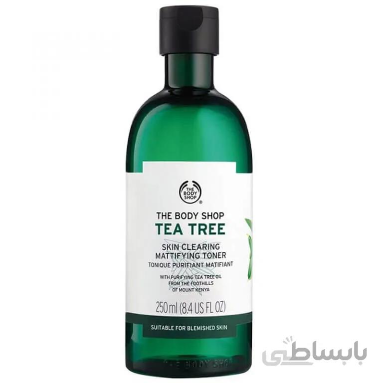 تونر مات کننده درخت چای بادی شاپ (تی تری) اصل | ۲۵۰ میل ا The Body Shop Tea Tree Skin Clearing Mattifying Toner | 250ml