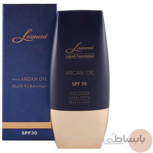 کرم پودر تیوپی مناسب پوست چرب حاوی آرگان و آلوورا لوسمنت SPF 30 شماره 224 ا Losment Foundatin SPF 30 No 224