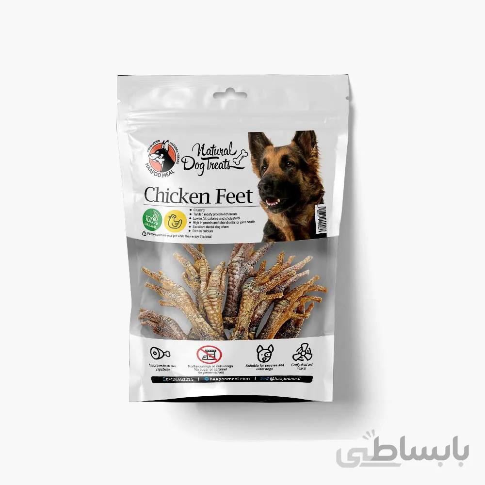 تشویقی سگ هاپومیل پای مرغ بسته 15 عددی ا Haapoomeal Chicken Feet For Dog 15pcs