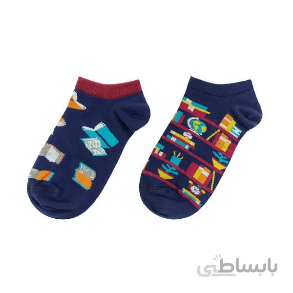 جوراب مچی طرح کتاب لنگه به لنگه کد ph522