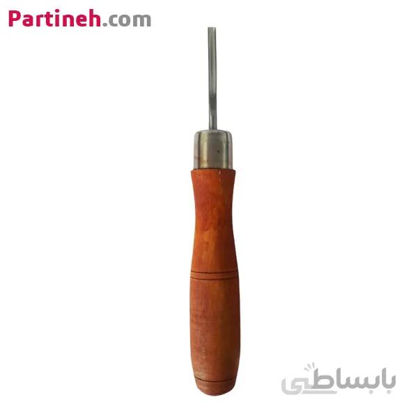 مغار مشتی گلویی دسته چوبی عرض 4 میلیمتر
