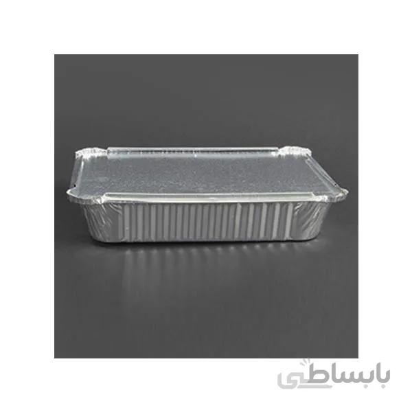 ظرف آلومینیوم تک پرس با درب پارسیدا در بسته 1000 عددی ا parsida aluminum container