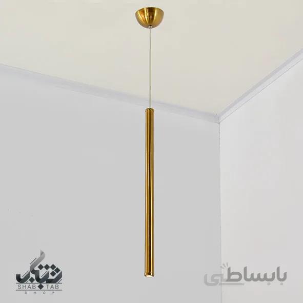 چراغ آویز لوله ای باریک 50 سانت آنتیک SHJ