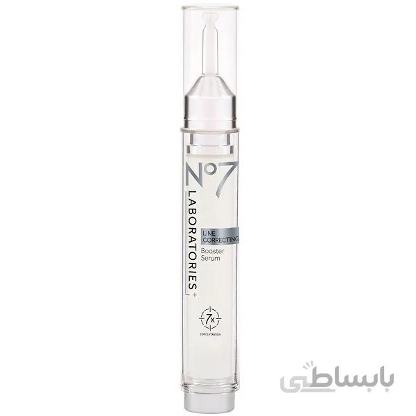 سرم ضد چروک قوی و پر کننده خطوط عمیق نامبر سون No7 مدل LINE CORRECTING حجم ۱۵ میل ا No7 Laboratories Line Correcting Booster Serum 15ml