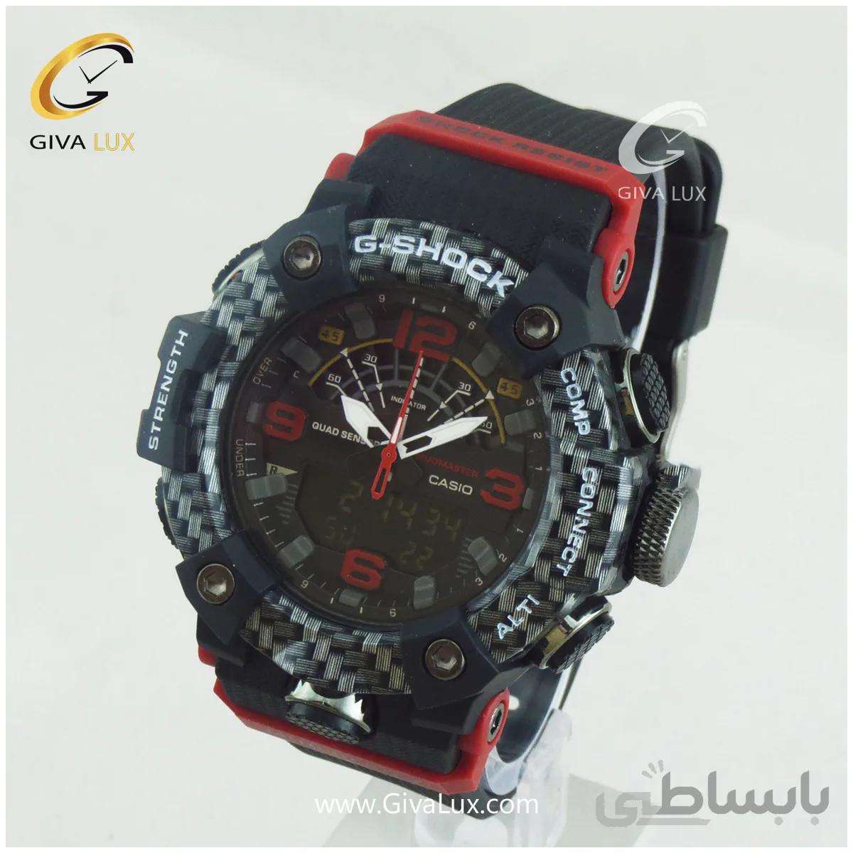 ساعت مچی اسپرت کاسیو جیشاک G-shock دو زمانه مشکی کد 980400