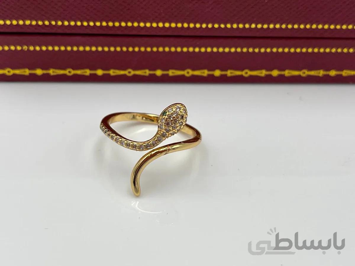 انگشتر مار نگین کاری سایز کوچک