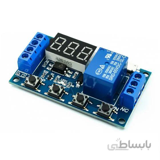 ماژول تایمر 30-6 ولت قابل تنظیم همراه با رله و نمایشگر