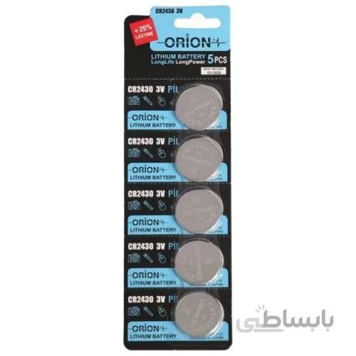 باتری سکه ای اوریون 3 ولت CR2430 کارتی 5 عددی