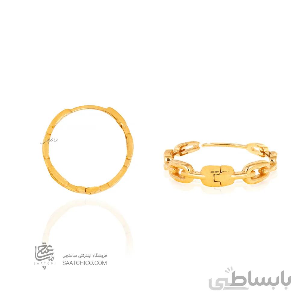 گوشواره حلقه ای طلا طرح دیوید یورمن کد CE432