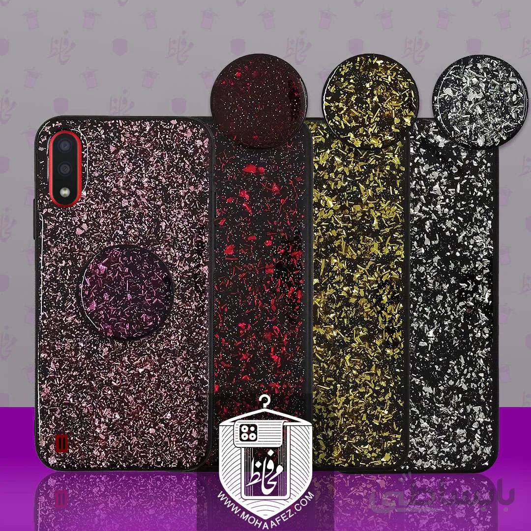 قاب اکلیلی سامسونگ Galaxy A01 به همراه پاپ سوکت کد SA520