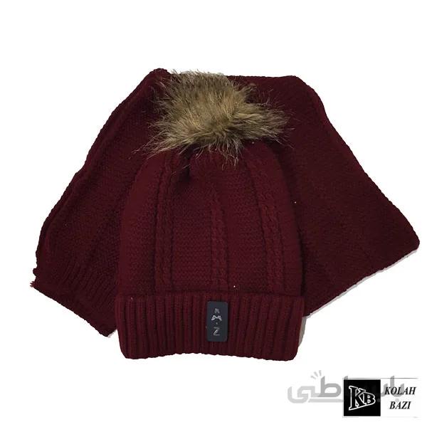 شال و کلاه بافت مدل shk33 ا Textured scarf and hat shk33
