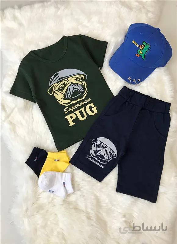 تیشرت و شلوارک pug کد۹۴۱