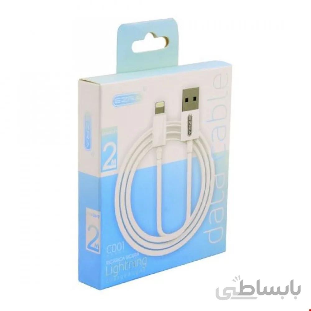 کابل آیفون لایتنینگ Ezra C001 2M + گارانتی
