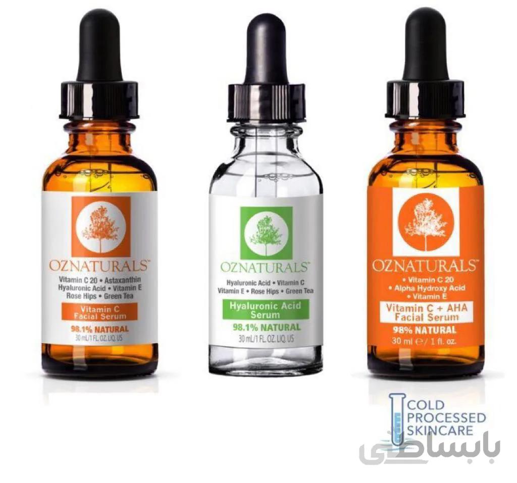 سرم ضدپیری ویتامین c و هیالورانیک اسید2020 OZNATURALS naturals vitamin C and hyaluranic asid serum