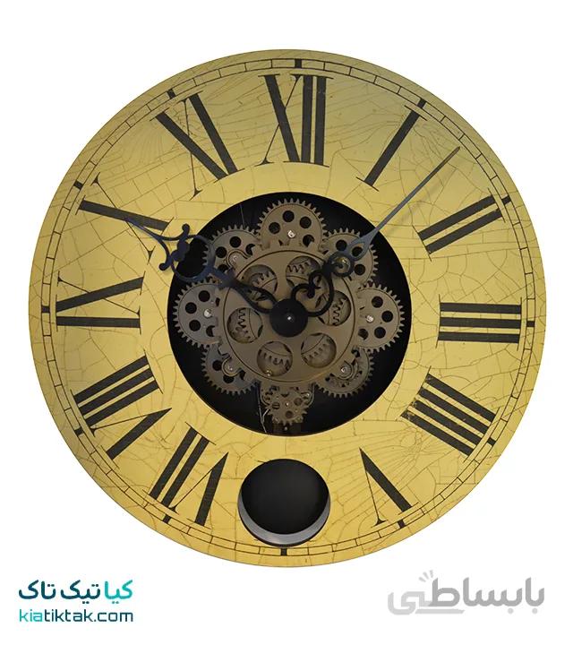 ساعت دیواری طرح چوب چرخ دنده ای ا ساعت دیواری طرح چوب چرخ دنده ای