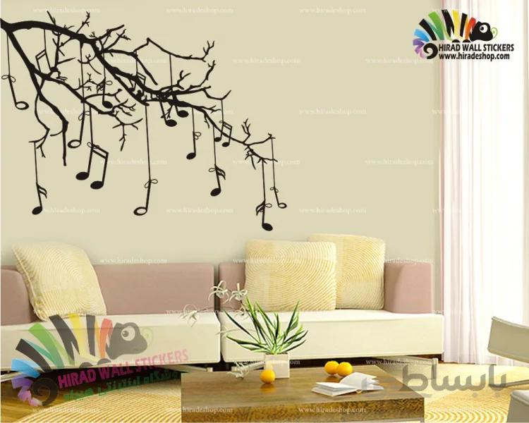 استیکر و برچسب دیواری موسیقی شاخه نت کد h798