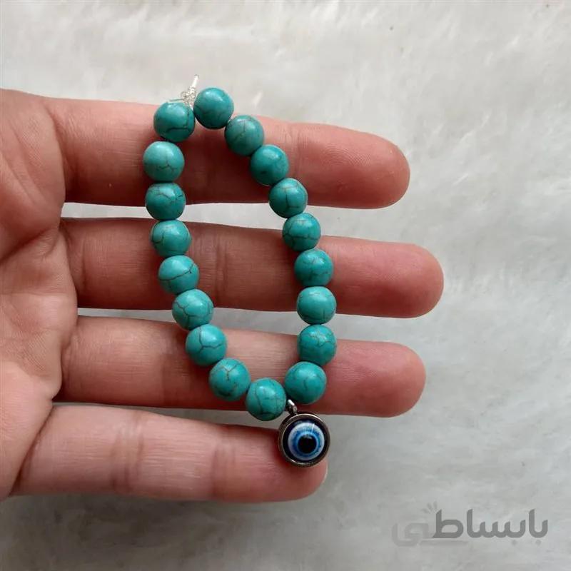 دستبند سنگ فیروزه کد ۱۳۱۷۳۱۸۴۵۱۰