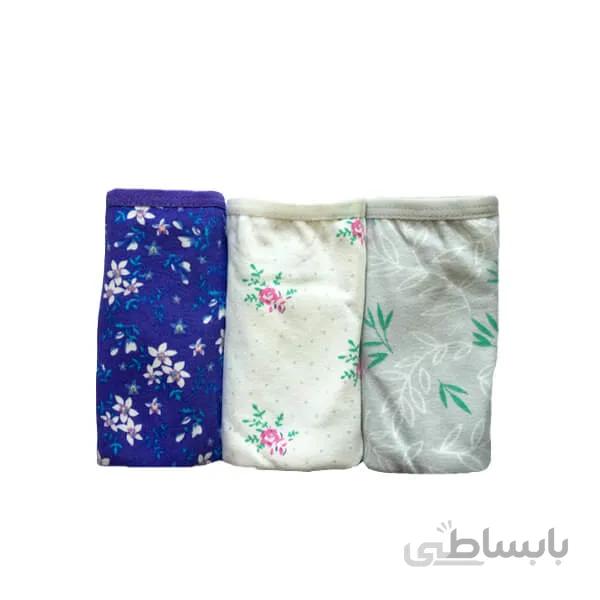شورت نخی زنانه ترک INCI طرح دار بسته 3 عددی کد und1008