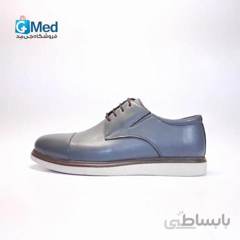 کفش چرم مردانه پاتکان طب مدل Mounth – رنگ طوسی