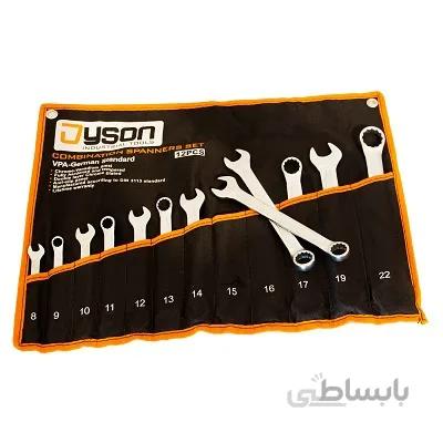 ست آچار یکسر رینگی سری 8 عددی دایسون