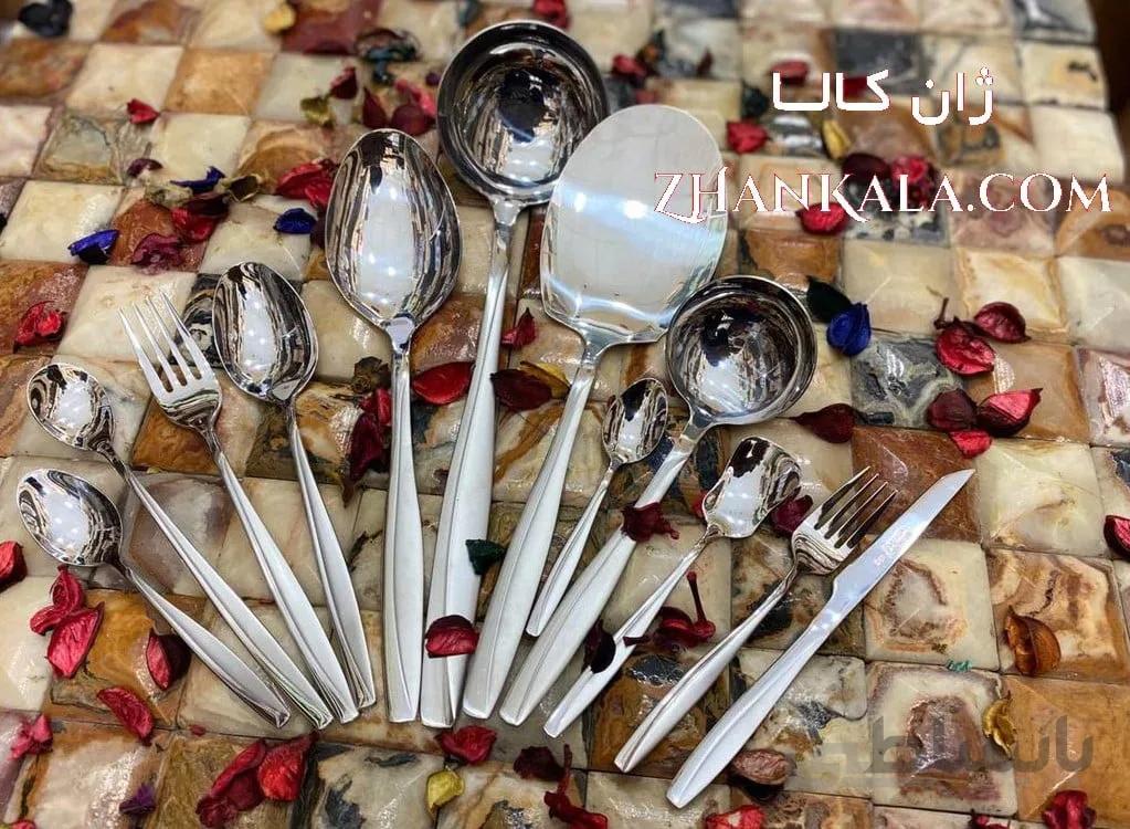 سرویس قاشق چنگال یونیک طرح ماینز ساده 166 پارچه
